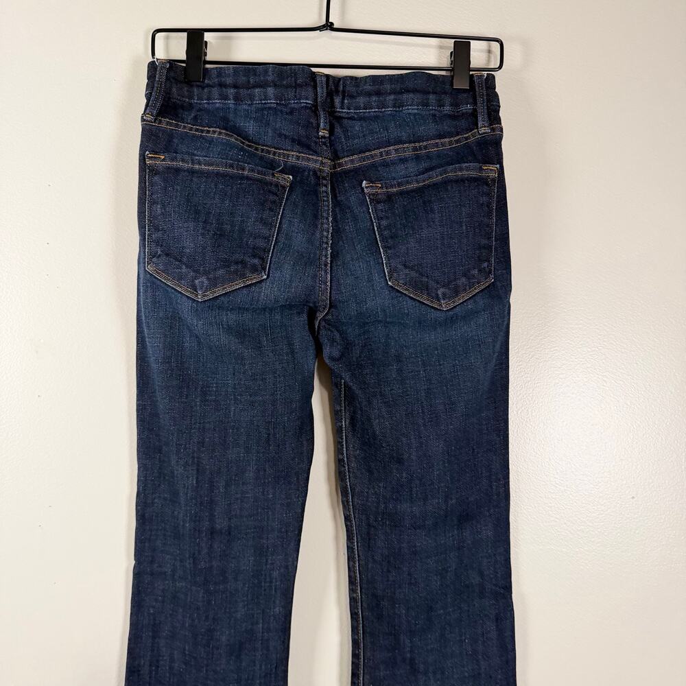 Frame Denim Le Crop Mini Bootcut Jeans Kingland Dark Wash Blue Mid Rise Size 25 - Picture 8 of 12